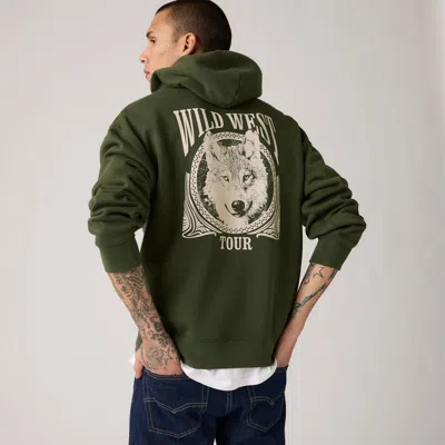 Levi's Relaxed Graphic Hoodie Sweatshirt In Green