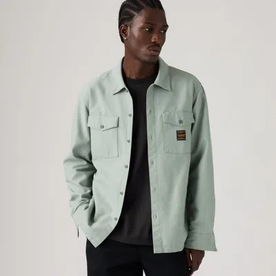 Levi's Relaxed Long-sleeve Worker Shirt In Chinois Green