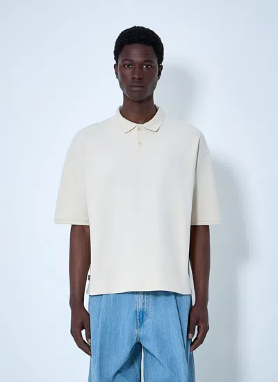 Levi's Ribbed-collar Polo Shirt In Neutral