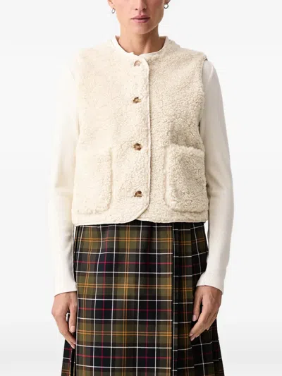 Levi's Rema Sherpa-texture Button-up Gilet In Neutrals