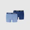 Levi's Repeat Logo Boxer Brief 2 Pack In Blue