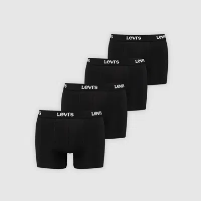 Levi's Repeat Logo Boxer Brief 4 Pack In Black