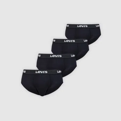 Levi's Repeat Logo Boxer Brief 4 Pack In Black