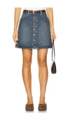 Levi's Retro Button Front Skirt In Blue