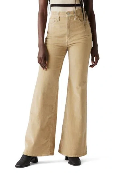 Levi's® Ribcage Bells Corduroy Flare Leg Jeans In Safari