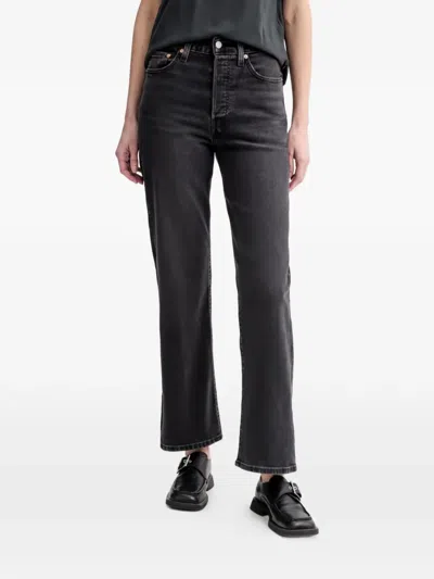 Levi's Ribcage Straight Ankle Jeans In Well Worn