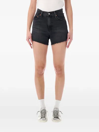 Levi's Levi S Ribcage Denim Shorts In Black