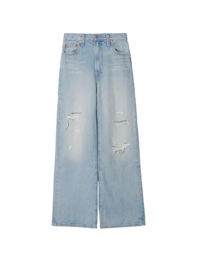 Levi's Ribcage Distressed Jeans In Blue
