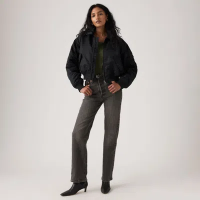 Levi's Ribcage Full Length Jeans In Black