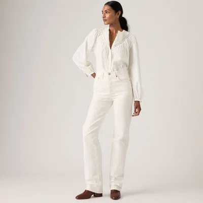 Levi's Ribcage Full Length Women's Jeans 28x34 In White
