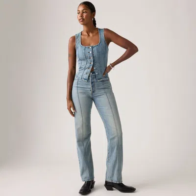 Levi's Ribcage Full Length Women's Jeans 34x34 In Blue