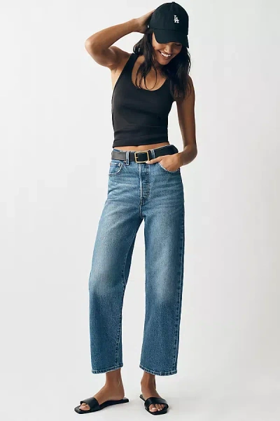 Levi's Ribcage High-rise Straight-leg Jeans In Blue
