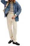 Levi's Ribcage Straight Ankle Cord In White Swan In White