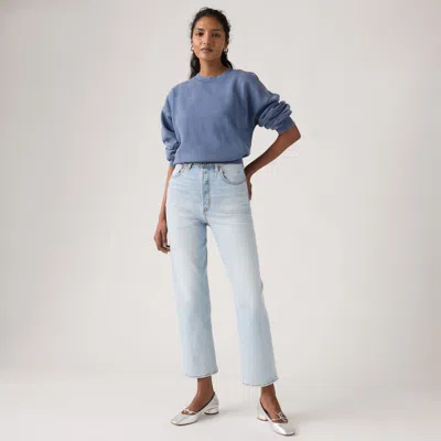 Levi's Ribcage Straight Ankle Jeans In Blue