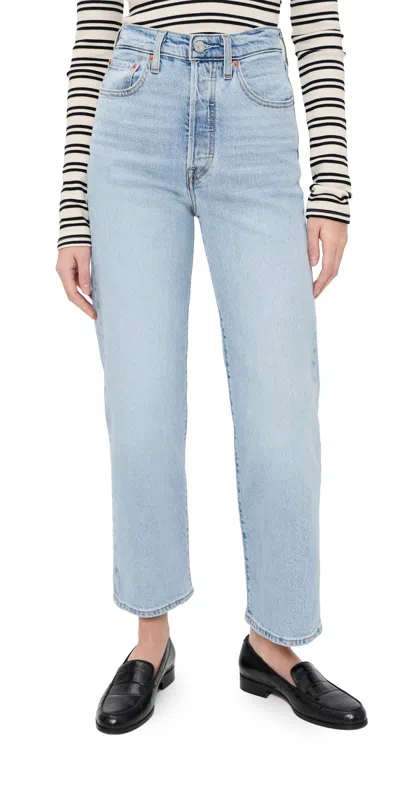 Levi's Ribcage Straight Ankle Jeans Filter Her Ltw In Blue