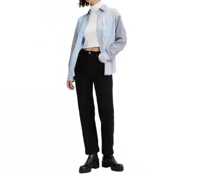Levi's Ribcage Straight Ankle Jeans In Black
