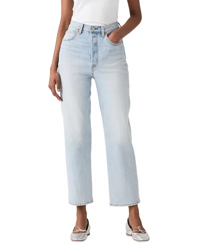Levi's Ribcage Straight Ankle Jeans In Filter Her In Blue