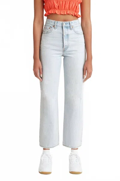 Levi's Ribcage Straight Ankle Jeans In Ojai Shore In Blue
