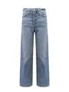 Levi's Ribcage Straight Ankle Stretch Denim Jeans In Blue