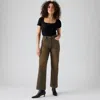 Levi's Ribcage Straight Ankle Women's Jeans 34x27 In Brown