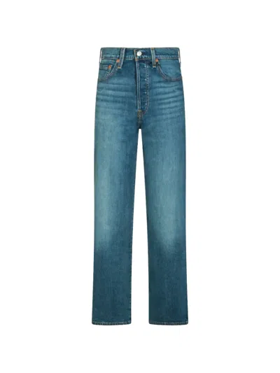 Levi's Ribcage Straight Jeans In Blue