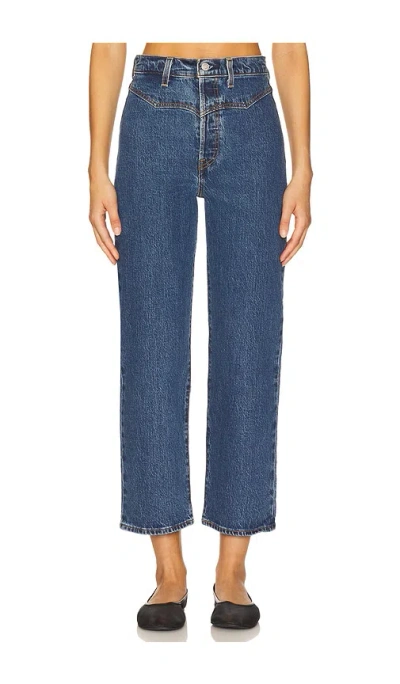 Levi's Ribcage Western Yoke Jeans In Blue