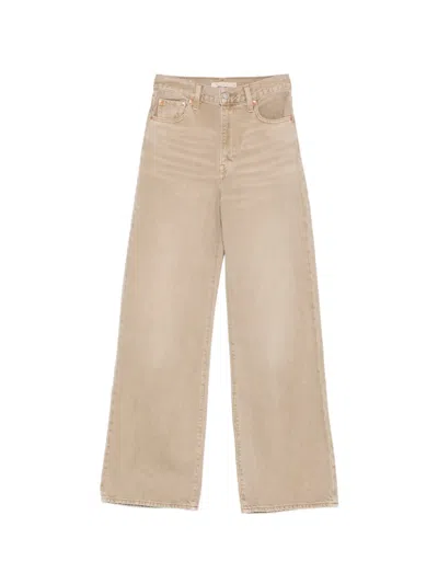 Levi's Ribcage Wide-leg Jeans In Brown