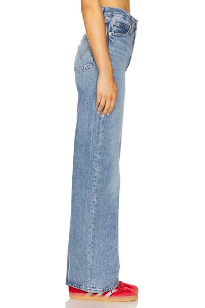 Levi's Ribcage Wide Leg Jeans In Not The Same Medium Wash In Blue