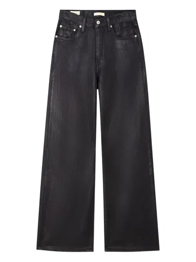 Levi's Ribcage Wide Leg Trousers In Black