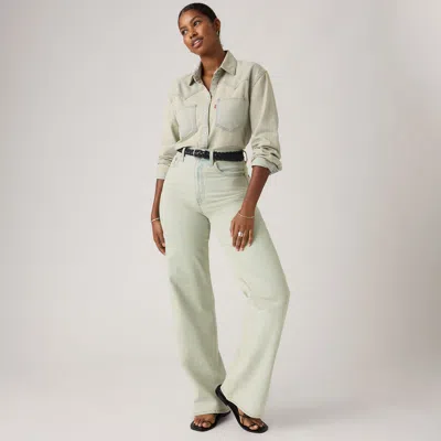 Levi's Ribcage Wide Leg Women's Jeans 34x32 In Neutral