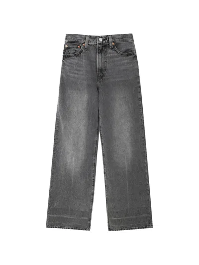 Levi's Ribcage Wide-leg Jeans In Gray