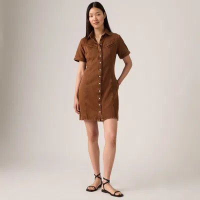Levi's Rinoa Denim Dress In Brown