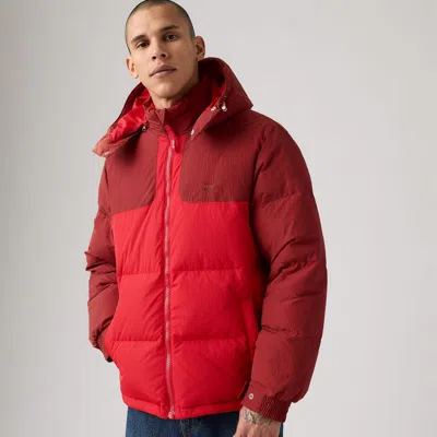 Levi's Rockridge Short Puffer Jacket In Red