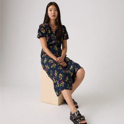 Levi's Rosa Short-sleeve Midi Dress In Blue