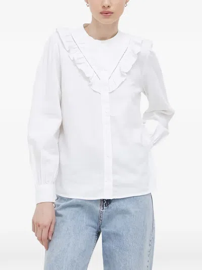 Levi's Ruffled Shirt In White