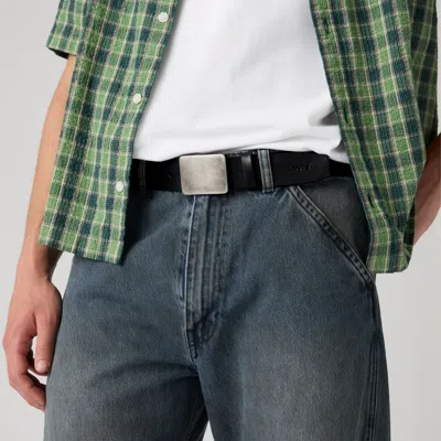 Levi's Ryder Plaque Buckle Belt In Black