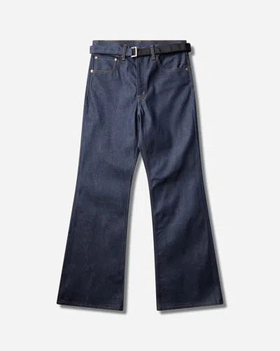 Levi's Sacai Belted Flare Pants Rigid Indigo In Blue