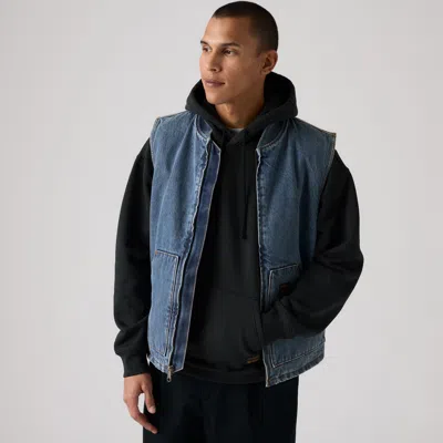 Levi's Sansome Vest In Blue