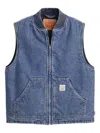 Levi's Sansome Zip-pocket Gilet In Blue