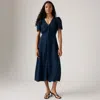 Levi's Sarina Short-sleeve Midi Dress In Blue