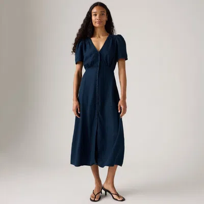 LEVI'S SARINA SHORT-SLEEVE MIDI DRESS