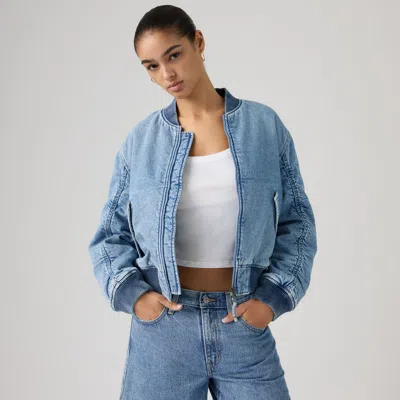 Levi's Scout Western Bomber Jacket In Blue