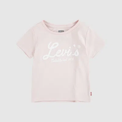Levi's Script Logo Tee Toddler Girls 2t-4t T-shirt 2t In Pink