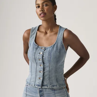 Levi's Sculpted Top In Blue