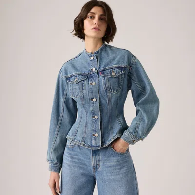 Levi's Sculpted Trucker Jacket In Blue