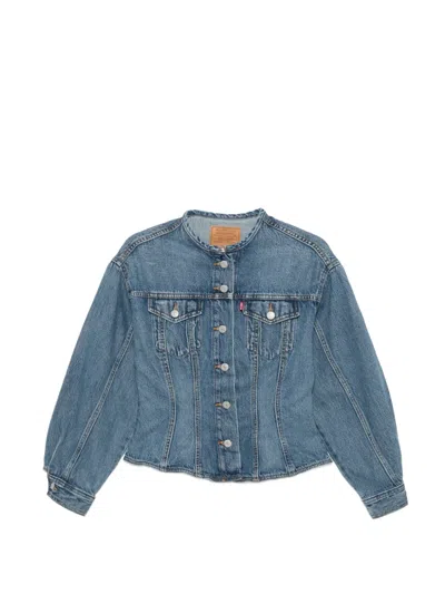 Levi's Sculpted Trucker Jacket In Blue