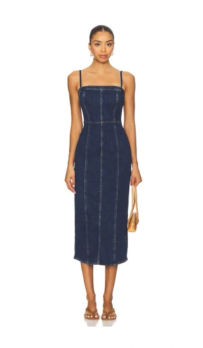 Levi's Seamed Bustier Dress In Retro Stone