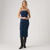 Levi's Seamed Bustier Dress In Blue