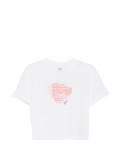 Levi's Sequin-embellished Ruffled T-shirt In White
