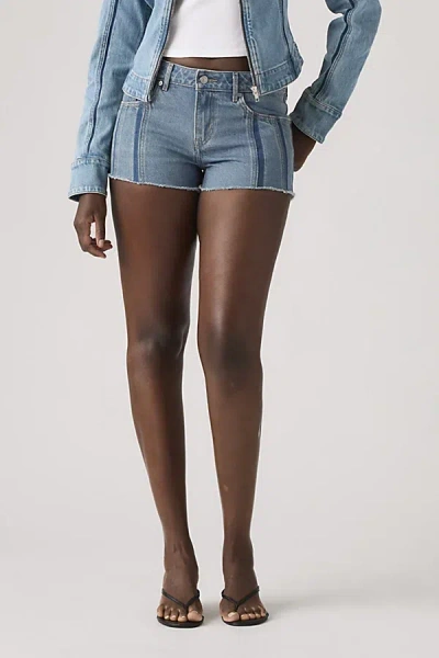 Levi's Shadow Seam Low-rise Denim Shorts In Shadow Work, Women's At Urban Outfitters In Blue